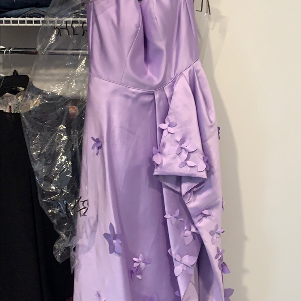 Sherri Hill Lilac Floral Ball Gown 52581 - Picture 6 of 13